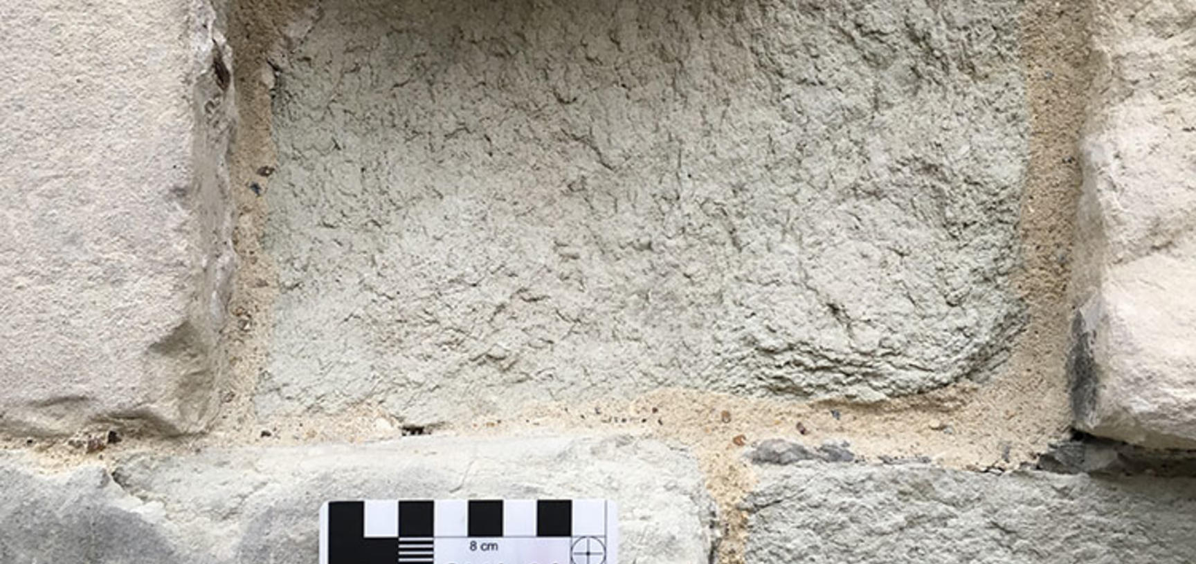 Flaking stone at the Bell Tower, Tower of London