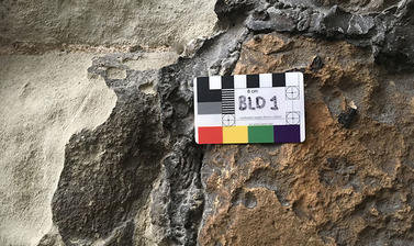 Reigate Stone with sulphation at the Bloody Tower, Tower of London